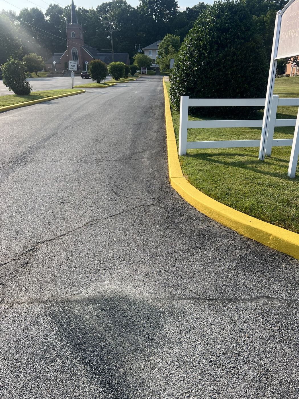 Curb after repainting