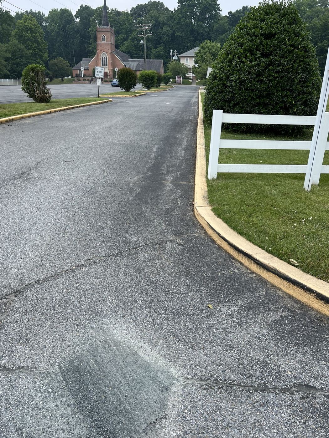 Curb before repainting